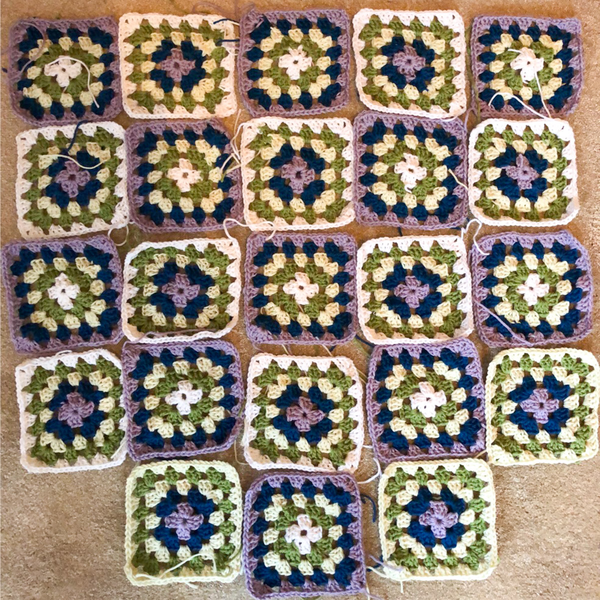 Granny squares in progress