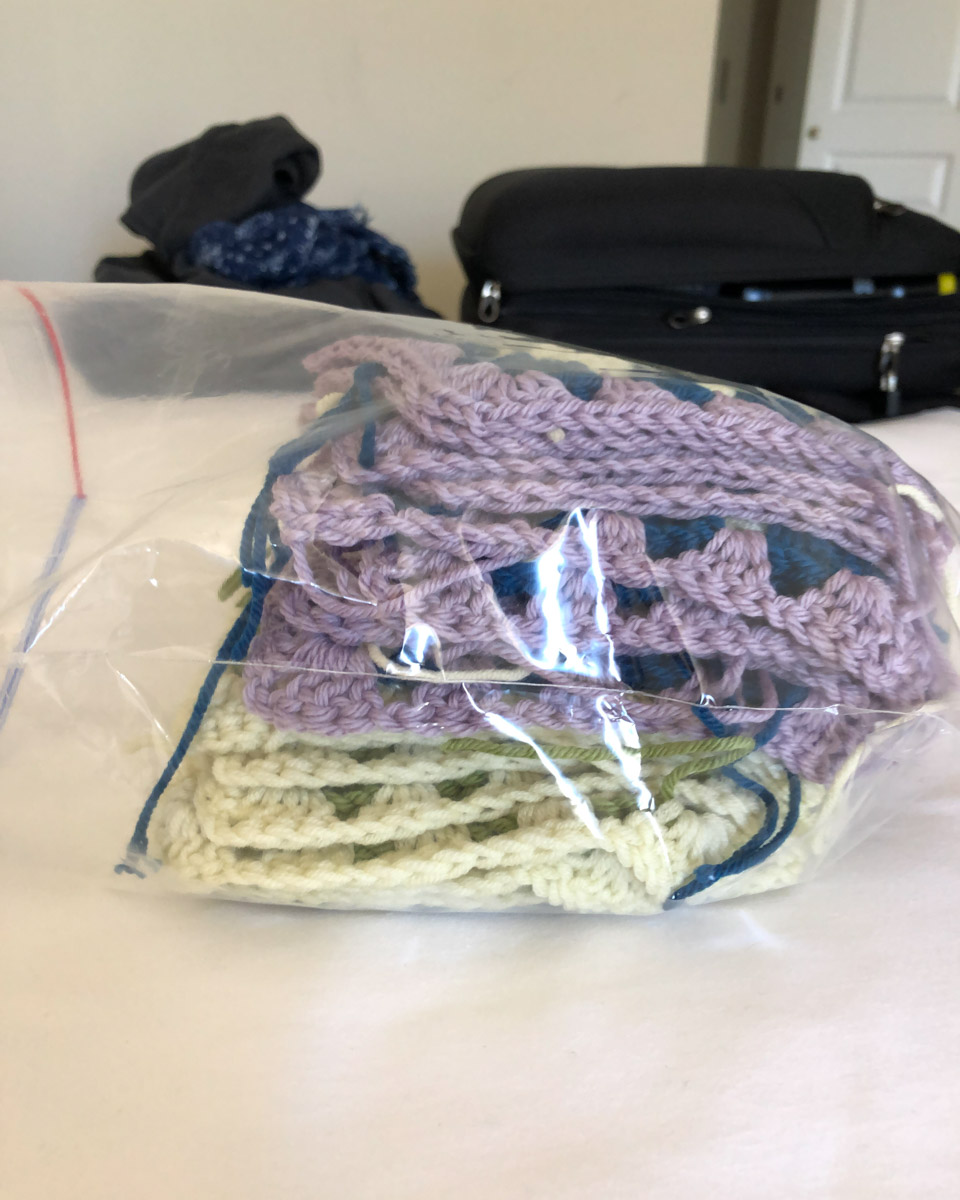 Travel supplies laid out