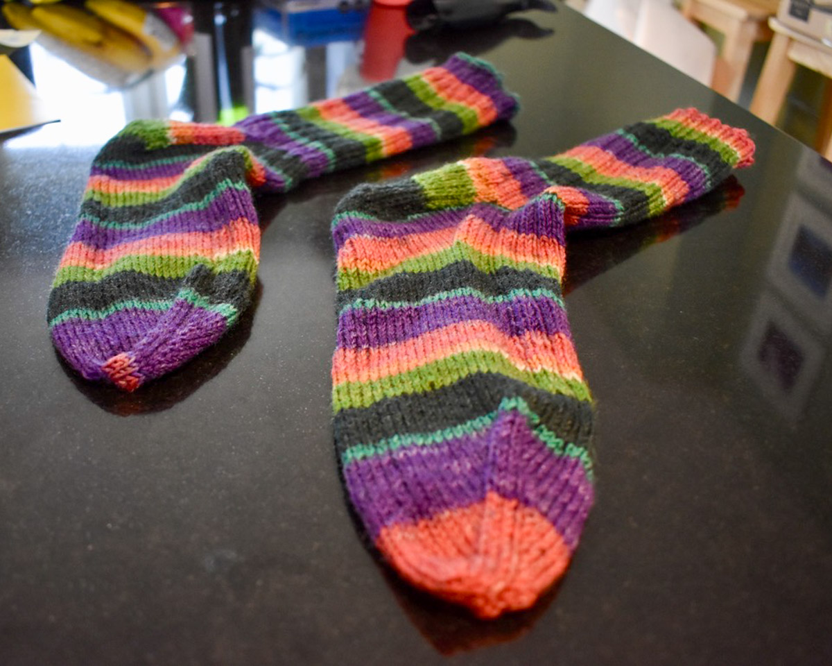 Pair of finished socks