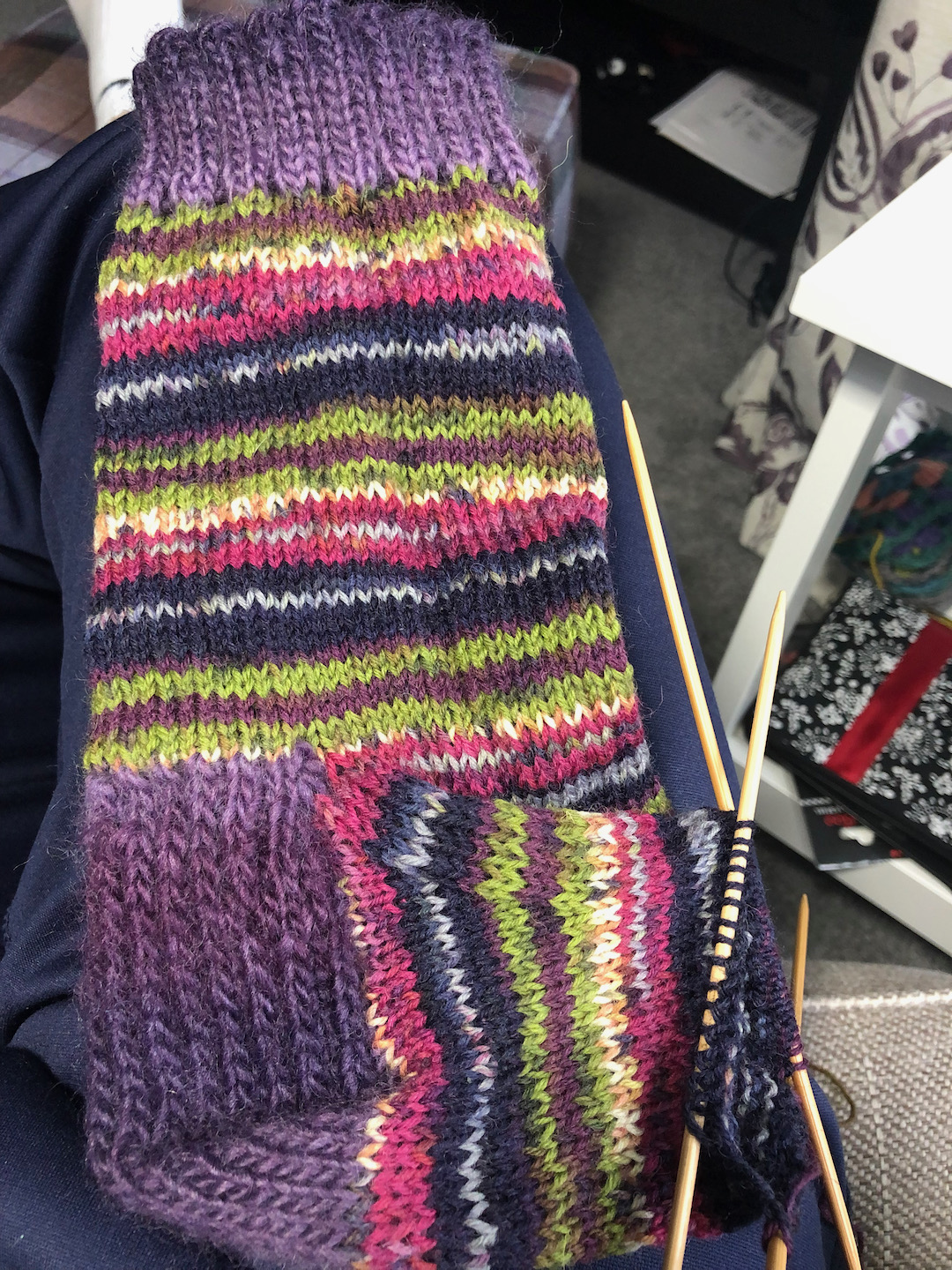 Mixed weight socks showing the difference